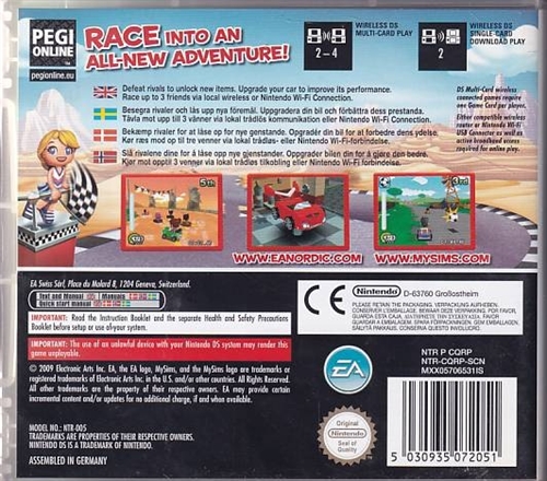 My Sims Racing - Nintendo DS (A Grade) (Genbrug)